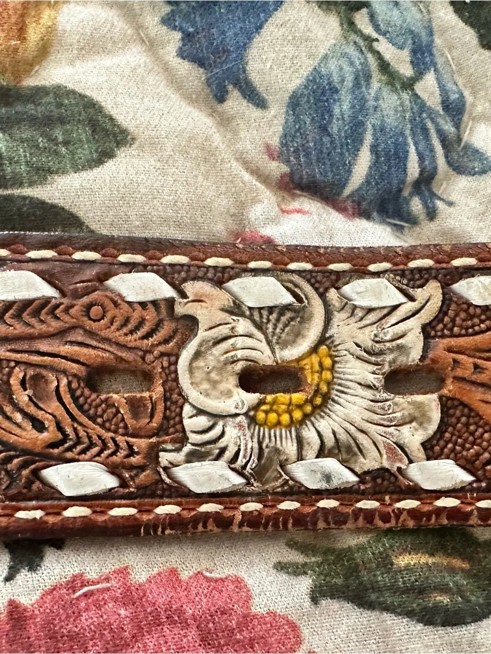 Tony Lama Vintage Western Leather Name Belt 